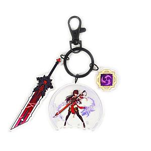 Anime Genshin Impact Acrylic Keychain Beidou Cosplay Acrylic Accessories Pendant Key Ring Game Fans Gift Official Merch