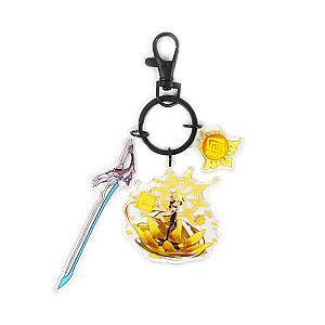 Anime Genshin Impact Acrylic Keychain Albedo Cosplay Acrylic Accessories Pendant Key Ring Game Fans Gift Official Merch