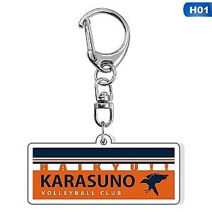 Animated Cartoon Key Ring Haikyuu Figure Boy Volleyball Print Key Car Key AT2302 Official Merch