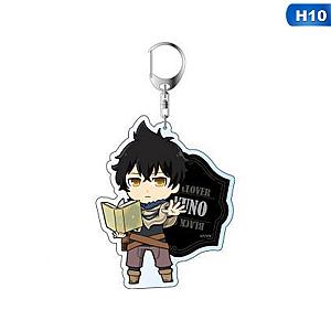 Animated Cartoon Key Chains Black Action Figure Clover Key Pendant Acrylic Cosplay AT2302 Official Merch