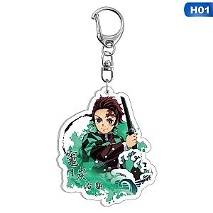 Acrylic Key Chain Cute Animated Demon Slayer Key Santo Brinco Sheet Kamado Tanjirou AT2302 Official Merch