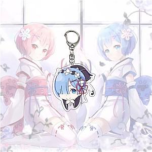 Animated Re: Life In A Different World From Zero Key Figures Ram Rem Cartoon AT2302 Official Merch