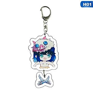 Animated Murderer Demon Kimetsu No Yaiba Keychain Acrylic Pendant Cosplay AT2302 Official Merch