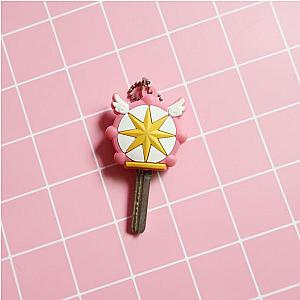 Animated Kinomoto Sakura Card Captor Key Cover Cartoon Silicone Kawaii Keychain AT2302 Official Merch