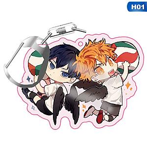 Anime Boy Key Ring Haikyuu !! Cute Cartoon Keychain AT2302 Official Merch