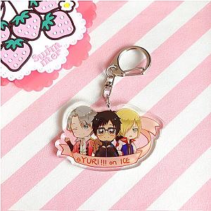 Anime Yuri !!! Key Chain Ice Victor Yuri Nikiforov Katsuki Transparent Double-Sided AT2302 Official Merch