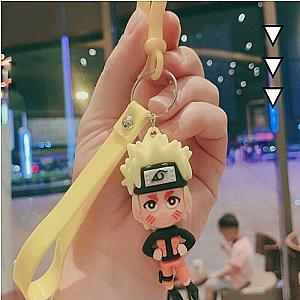 Cartoon Keychain Sasuke Itachi Kakashi Doll Key Rings Acrylic Pendant Trinket Puntales AT2302 Official Merch