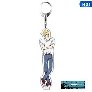 Banana Fish Subsidiary Lin Village Cosplay Keao Acrylic Keychain Charm Of Women Children AT2302 Official Merch