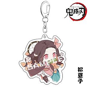 Brinco Foil Santo Keychains Kamado Tanjirou Pompón Yaiba Animated Demon Keychain AT2302 Official Merch