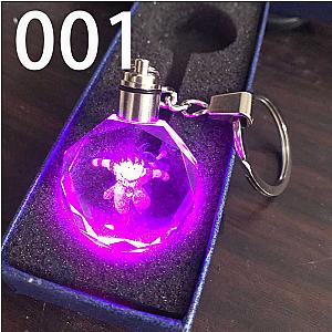 Bright Animated Cartoon Crystal Keychain Shiny Glass Ball Ball Cosplay Luminous Diodes AT2302 Official Merch