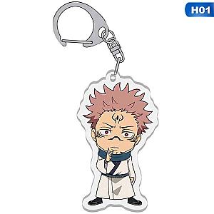 Chain Action Figure Cartoon Animated Cartoon Keychains Kaisen Acrylic Jujutsu Key Pendant AT2302 Official Merch