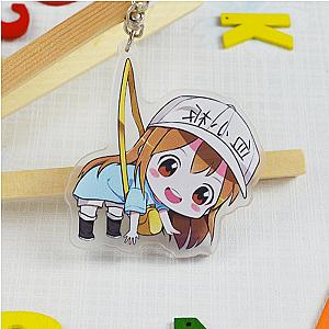 Cells At Work Acrylic Pendant Keychain Keychains Kawaii Cartoon Figure Keychain AT2302 Official Merch