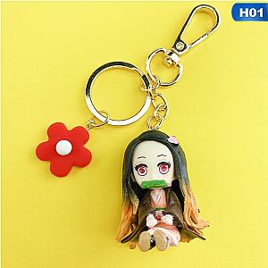 Demon Murderer: Kimetsu No Yaiba 3D Animated Keychains Rubber Cosplay Key Pendant AT2302 Official Merch