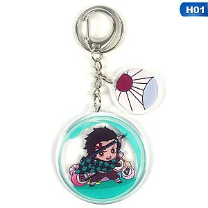 Demon Slayer Ghost Art Keychain Keychains Brinco Kamado Tanjirou Acrylic AT2302 Official Merch