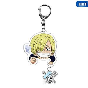 Double One Pieces Avatar Keychain Cartoon Cute Figure Cosplay Transparent Acrylic Faces AT2302 Official Merch