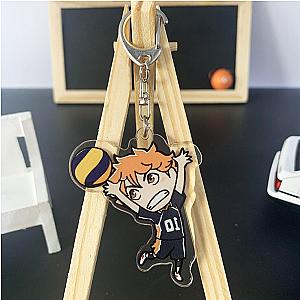 Double Sides Key Ring Haikyuu Animated Figure Boy Volleyball Print Key Car AT2302 Official Merch