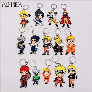 Double Side 3D Cartoon Character Naruto Cosplay Key Silicone Figure Animated AT2302 Official Merch