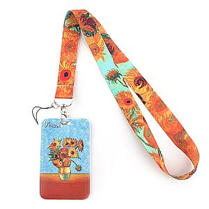 Dongmanli Van Gogh Sunflower Animated Key Card Holder Lanyard Id Art Neckstrap AT2302 Official Merch