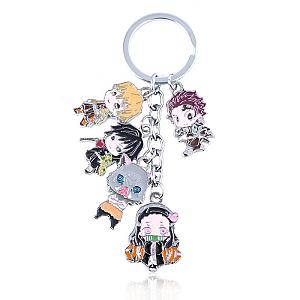 Demon Slayer Animated Metal Keychain Kimetsu No Yaiba Tanjirou Nezuko Agatsuma Zenitsu AT2302 Official Merch