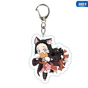 Demon Slayer Kimetsu No Yaiba Lively Charm Key Chain Acrylic Key Chain Keychain AT2302 Official Merch