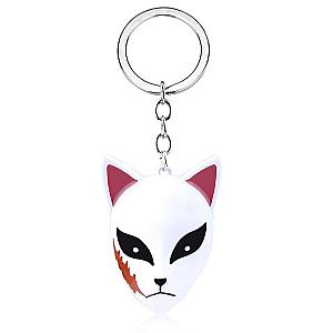 Demon Slayer Kimetsu No Yaiba Tanjirou Makomo Flower Pattern Mask Key Fox AT2302 Official Merch