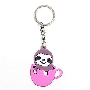 Fashion Animated Cartoon Acrylic Keychains Sloth Key Chains Women'S Fashion Animal Children AT2302 Official Merch