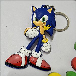 Figure Chain Animated 3D Sonic Hedgehog Key Double Side Key Ring Pvc Rubber Cartoon AT2302 Official Merch