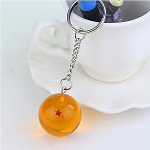 Goku Key Pendant 3D 1-7Star Sheer Plastic Ball Hanging Keychain Metal Key AT2302 Official Merch