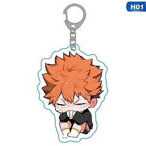 Haikyuu! Boy Animated Volleyball Acrylic Rubber Japan Keychain Funny Cute Cartoon Crying AT2302 Official Merch