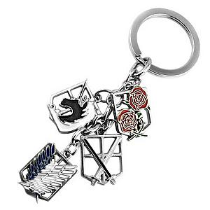 Key Attack Titans Logo Pendant Necklace Holder Cover Keychain AT2302 Official Merch