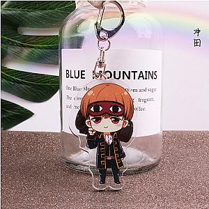 Key Japanese Gintama Gintoki Sakata Cartoon Acrylic Pendant Car Key Chain Holder AT2302 Official Merch