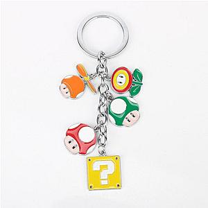 Key Game Animated Cartoon Alloy Flower Mushroom Key Pendant Key Holder Car AT2302 Official Merch