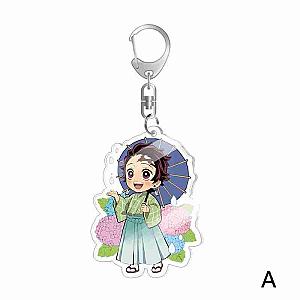 Key Demon Slayer Cute Ghost Acrylic Sheet Brinco Keychain Lively Cosplay AT2302 Official Merch