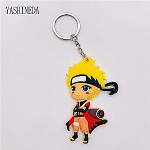 Key Ring Side Comics Cartoon Character Naruto Anime Pvc Keychain Double Figure 3D AT2302 Official Merch