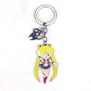 Key Trinket Jewelry Sailor Moon Keychain Cartoon Cat Luna Bag Pendant Car AT2302 Official Merch