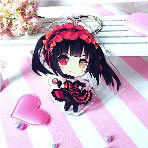 Live Yoshino Date Cosplay Keychain Acrylic Cute Cartoon Bag Pendant Yatogami Kurumi AT2302 Official Merch