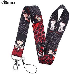 Lanyards Kakegurui Cosplay Cartoon Figures Jabami Keychains Yumeko Print Straps AT2302 Official Merch