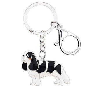 Metal Enamel Cavalier King Charles Spaniel Dog Key Chain Rings Animated AT2302 Official Merch