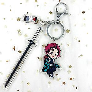 Keychains Demon Slayer Sword Man Car Accessories Key Kimetsu No Yaiba Acrylic AT2302 Official Merch