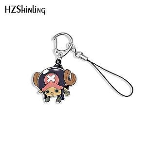 New One Piece Animated Cute Luffy Chopper Key Chain Epoxy Acrylic Jewelry Bag AT2302 Official Merch