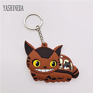 3D Cartoon Character Key Totoro Lateral Double Key Ring Pvc Figure Anime Totoro AT2302 Official Merch