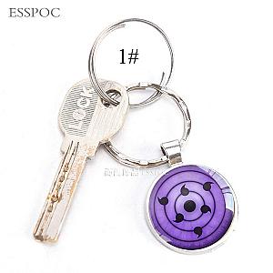 Naruto Animated Eyes Eye Key Chain Key Sharingan Uchiha Uzumaki Clan Logo AT2302 Official Merch