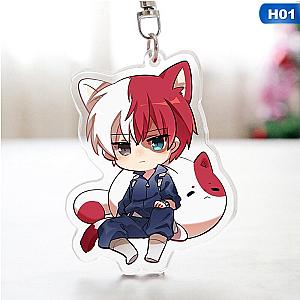 My Hero Academy Side Keychains Cartoon Cute Double Transparent Acrylic Boku No AT2302 Official Merch