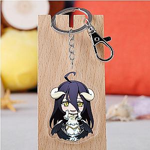 Overlord Cosplay Key Japanese Cartoon Acrylic Albedo Car Key Chain Holder AT2302 Official Merch