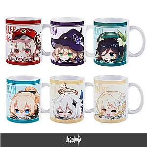 Anime Genshin Impact Paimon Venti Klee Lumine Jean Ceramic Mug Cup