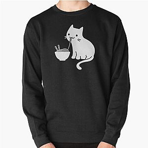 Cute Cat Eating Ramen Pullover Sweatshirt RB0901