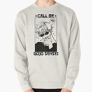 Jujutsu Kaisen Sweatshirts - Jujutsu Kaisen | Storu Gojo | Yo, Call Me Gojo Sensei | Anime Pullover Sweatshirt RB2212