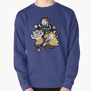 Demon Slayer Sweatshirts - Demon Slayer Chibis Pullover Sweatshirt RB2212