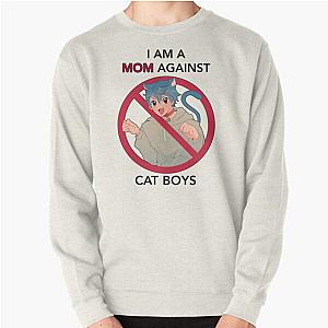 I AM A MOM AGAINST CAT BOYS Pullover Sweatshirt RB2212