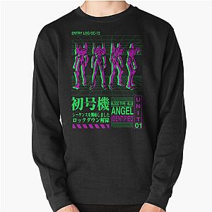 Evangelion Sweatshirts - Neon Genesis Evangelion Retro Vintage Pullover Sweatshirt RB2212